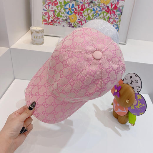 Gucci(古奇)经典原单棒球帽-粉色 商品图2