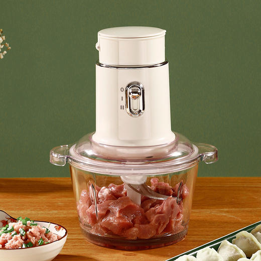 曼容豪世三合一绞肉机多功能家用料理机小型榨汁机磨粉碎肉电动搅拌机