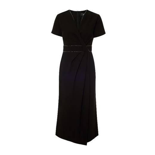 EITIE爱特爱夏季新款时尚气质通勤V领显瘦收腰包臀长裙连衣裙6207953 商品图4