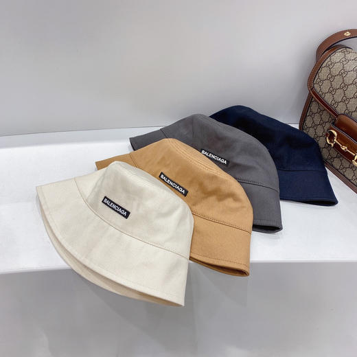 BALENCIAGA巴黎世家新款纯棉小檐渔夫帽-藏青 商品图7