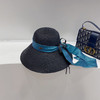 D!or春夏款PP草布遮阳帽太阳帽-藏青 商品缩略图1