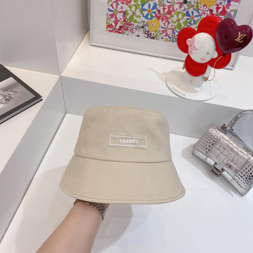 chanel小香shi家新款彩色纯棉渔夫🔝帽-卡其 商品图7