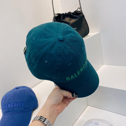 BAL巴黎shi家新款彩色纯棉棒球帽-湖绿色 商品图3