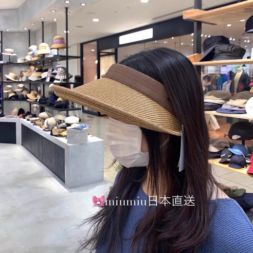 日本原单CA4LA高品质空顶防晒草帽-棕色 商品图8
