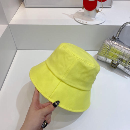 chanel小香shi家新款彩色纯棉渔夫🔝帽-黄色 商品图3