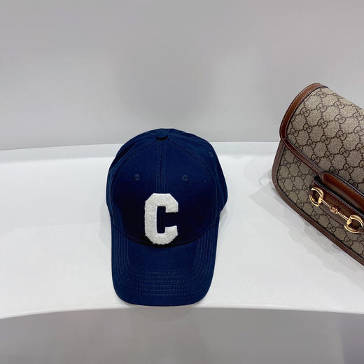 Celine思琳2021春夏秀场同款字母C棒球帽-蓝色 商品图1