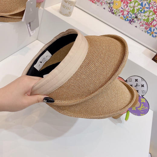 日本原单CA4LA高品质空顶防晒草帽-杏色 商品图7