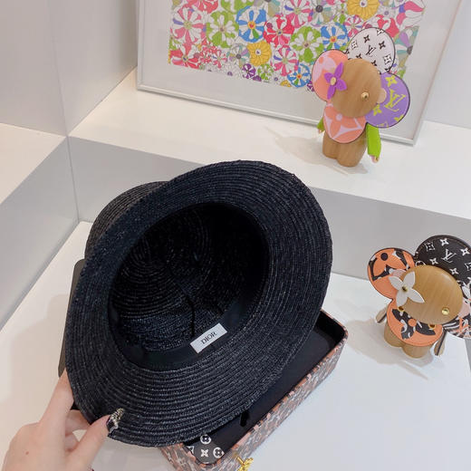 D!or迪奥2021专柜新款细麦杆度假礼帽遮阳帽 商品图8
