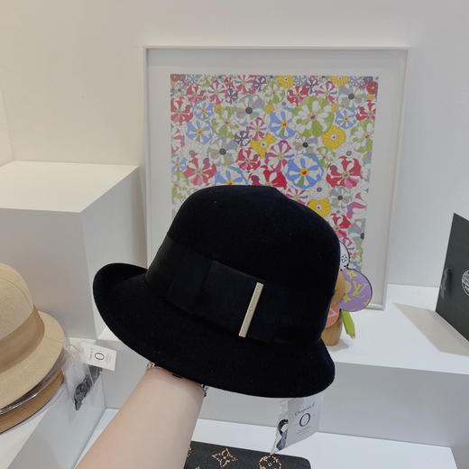 日本人气chapeaud'o新品孙俪娘娘同款针织渔夫帽-黑色 商品图5