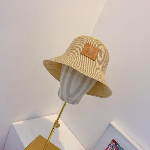 Loewe罗意威春夏新款日本细辫桶帽渔夫帽-米杏色 商品图1