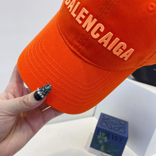 BAL巴黎shi家新款彩色纯棉棒球帽-橙色 商品图4