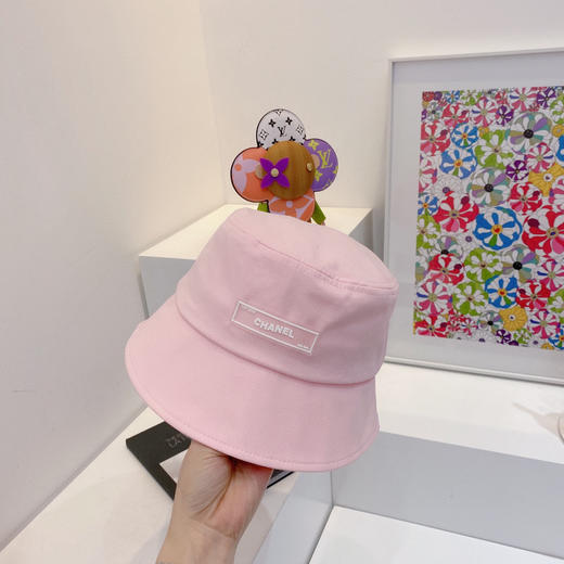 chanel小香shi家新款彩色纯棉渔夫🔝帽-粉色 商品图5