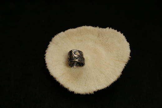 CHEZ BOQUE 原创手工925银抽象造型戒指 - 黑瞳 商品图0