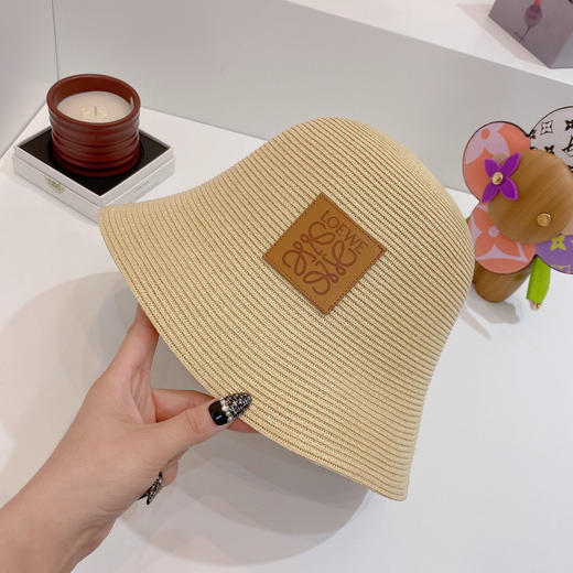 Loewe罗意威春夏新款日本细辫桶帽渔夫帽-米杏色 商品图4