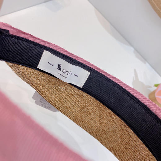 日本原单CA4LA高品质空顶防晒草帽-粉色 商品图6