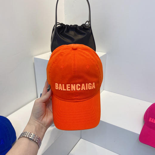 BAL巴黎shi家新款彩色纯棉棒球帽-橙色 商品图2