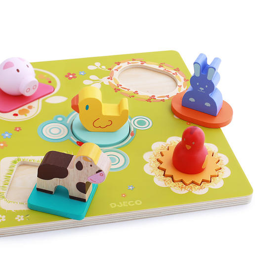 DJECO早教启蒙益智玩具形状配对动物/昆虫 商品图1