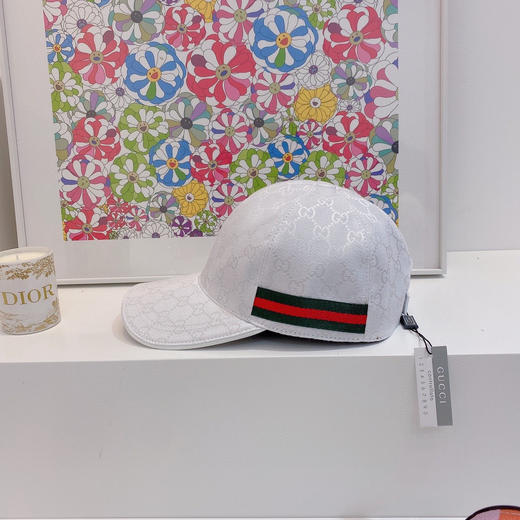 Gucci(古奇)经典原单棒球帽-白色 商品图0