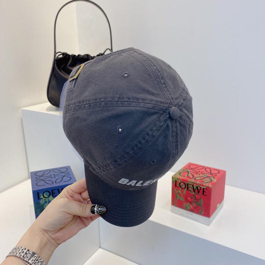 BAL巴黎shi家新款彩色纯棉棒球帽-灰色 商品图4