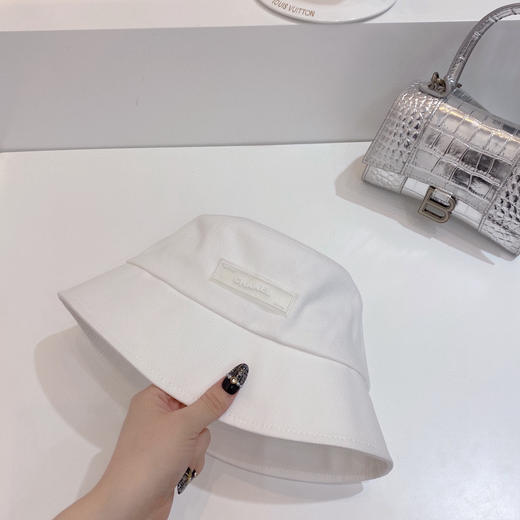 chanel小香shi家新款彩色纯棉渔夫🔝帽-白色 商品图6