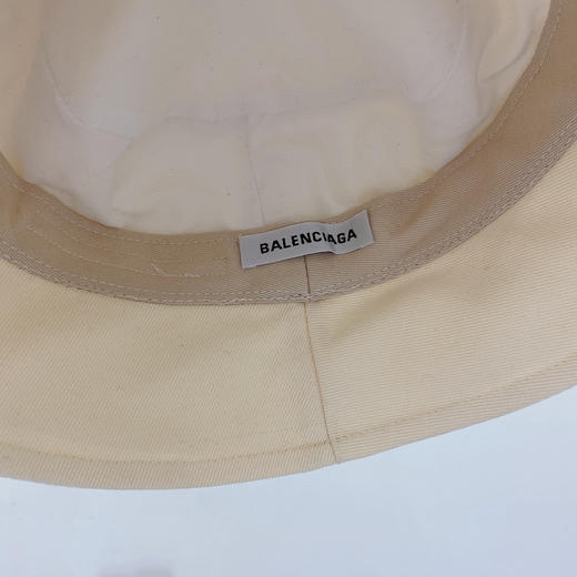 BALENCIAGA巴黎世家新款纯棉小檐渔夫帽-白色 商品图4