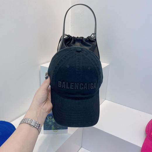 BAL巴黎shi家新款彩色纯棉棒球帽-墨绿 商品图0