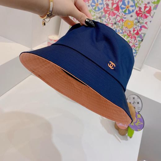 Chan*l小香新款纯棉刺绣小logo-蓝色 商品图7