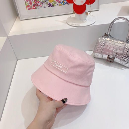 chanel小香shi家新款彩色纯棉渔夫🔝帽-粉色 商品图2