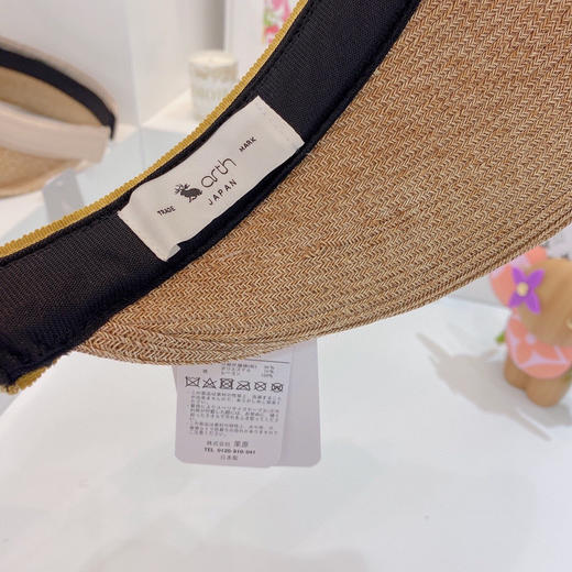 日本原单CA4LA高品质空顶防晒草帽-黄色 商品图6
