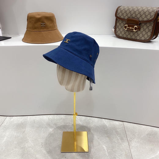 CELINE思琳春夏新款气孔棉布渔夫帽-蓝色 商品图0