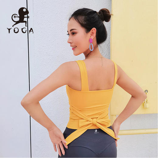 【七十二小时发货】壁虎瑜伽【2105SY030】聚拢高弹背心（有胸垫） 商品图3