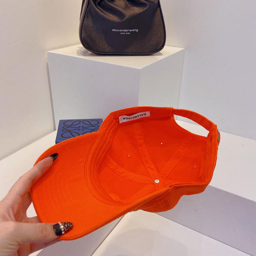 BAL巴黎shi家新款彩色纯棉棒球帽-橙色 商品图6