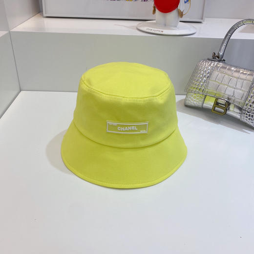chanel小香shi家新款彩色纯棉渔夫🔝帽-黄色 商品图1