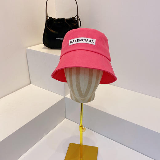 BAL巴黎shi家新款彩色纯棉渔夫🔝帽-桃红 商品图0