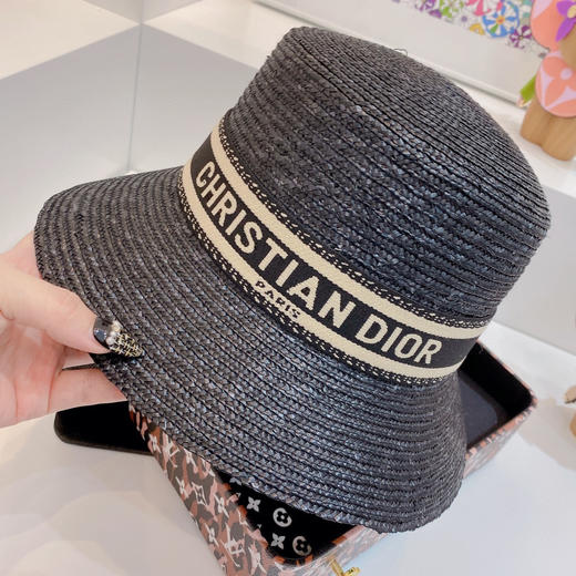 D!or迪奥2021专柜新款细麦杆度假礼帽遮阳帽 商品图3