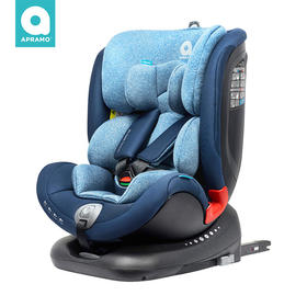 apramo安途美宝宝汽车儿童安全座椅isofix接口0-4-12岁正反向安装360度旋转便携式可躺升级款【apramo】