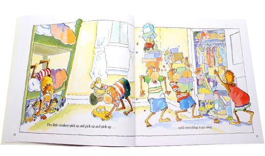 五只小猴子无事可做 英文原版绘本 Five Little Monkeys with Nothing to Do 廖彩杏书单 儿童英语启蒙认知 亲子互动读物 英文版 商品图2