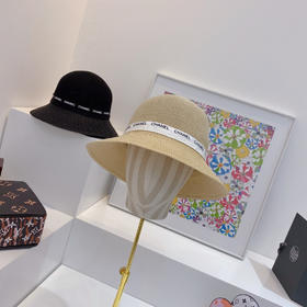 cha*el小香新款度假沙滩🏖️小盆帽渔夫帽-米杏色