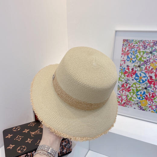 chanel小香春夏新款复古度假风拼接小盆帽礼帽-浅色 商品图6