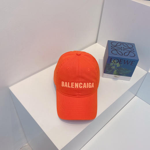 BAL巴黎shi家新款彩色纯棉棒球帽-橙色 商品图1