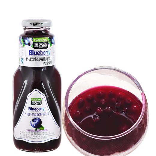 蓝百蓓有机野生蓝莓果汁饮料355ml/瓶 商品图1