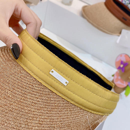 日本原单CA4LA高品质空顶防晒草帽-黄色 商品图4