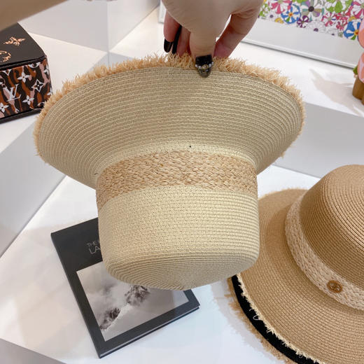 chanel小香春夏新款复古度假风拼接小盆帽礼帽-浅色 商品图8