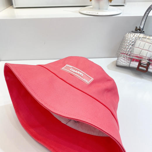 chanel小香shi家新款彩色纯棉渔夫🔝帽-桃红 商品图7