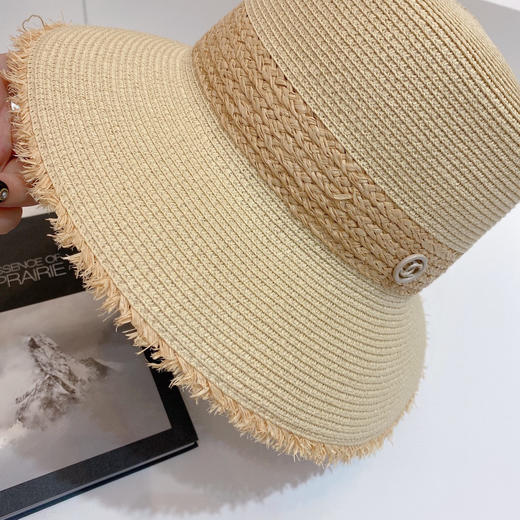 chanel小香春夏新款复古度假风拼接小盆帽礼帽-浅色 商品图5