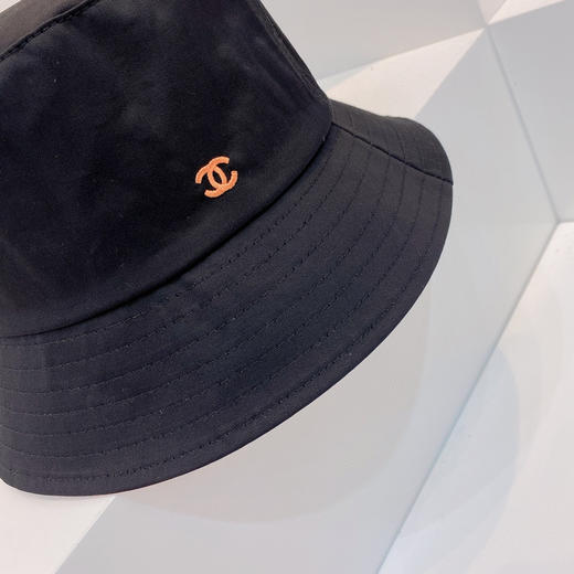 Chan*l小香新款纯棉刺绣小logo-黑色 商品图2