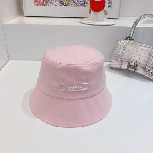 chanel小香shi家新款彩色纯棉渔夫🔝帽-粉色 商品图1