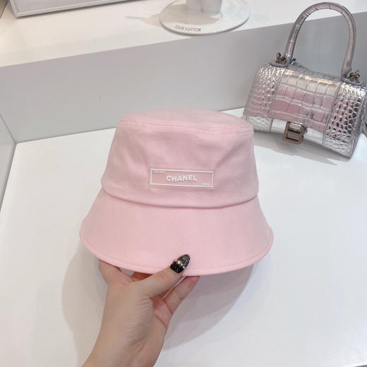 chanel小香shi家新款彩色纯棉渔夫🔝帽-粉色 商品图0