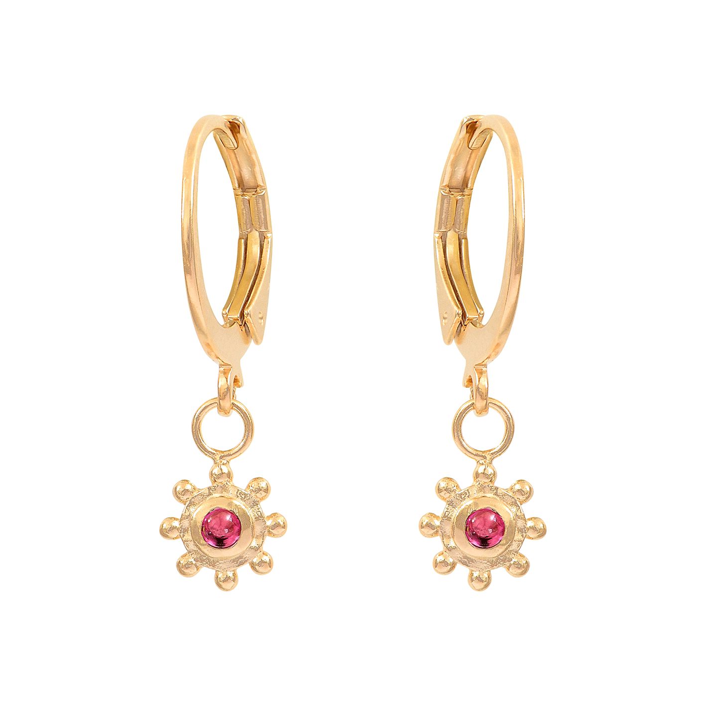 北京仓｜Les Merveilleuses-Noemie-天然粉色碧玺 耳环［法国设计师］