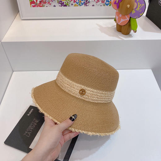 chanel小香春夏新款复古度假风拼接小盆帽礼帽-深色 商品图4